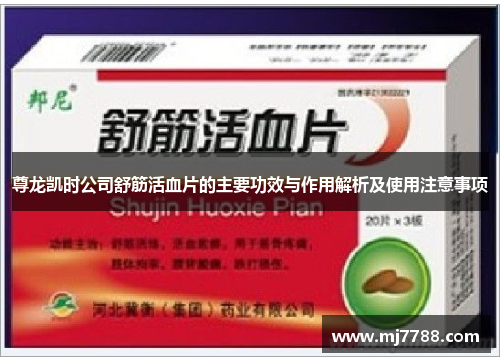 尊龙凯时公司舒筋活血片的主要功效与作用解析及使用注意事项